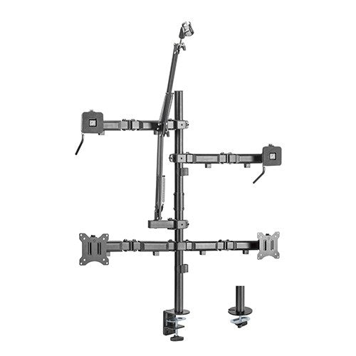 Brateck Dual-Monitor All-in-One Studio Setup Desktop Mount Fit17"-32" Weight Capacity Up to 9kg, Fit Curved Monitor (LS) - Image 4