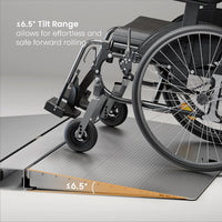 Brateck Two-Sided Aluminum Wheelchair Threshold Ramp, Silver Color, 1114x920x60mm, Weight Capacity 300kg (LS) - Image 4