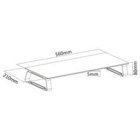 Brateck Universal Tabletop Monitor Riser (560x210x80mm) Fit Screen Size 13"-32" Weight Capacity Up to 20kg (LS) - Image 2