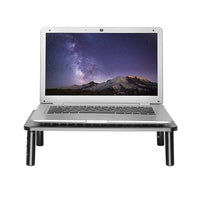Brateck Height Adjustable Steel Monitor/Laptop Stand (370x235x120mm) Fit Screen Size 13"-32" Weight CapacityUp to 20kg- Black - Image 2