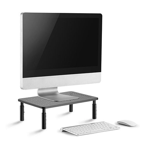 Brateck Height Adjustable Steel Monitor/Laptop Stand (370x235x120mm) Fit Screen Size 13"-32" Weight CapacityUp to 20kg- Black - Image 3