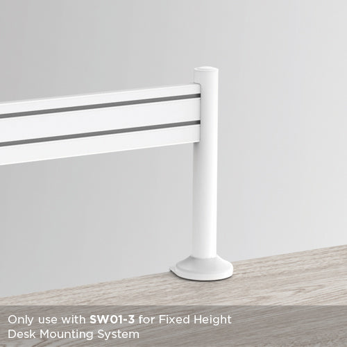 Brateck Slatwall Desk Mounting Pole,Work with Slatwall Panel for Creating Desk-Mounted Slat Wall System( Two poles included) (LS) - Image 3