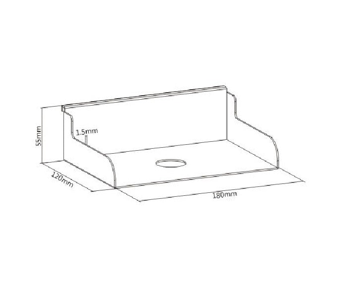 Brateck File Holder, Weight Capacity 3kg-Matte White, 180x120x55mm, Weight Capacity: 3kg (6.6lbs )(LS) - Image 2