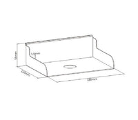 Brateck File Holder, Weight Capacity 3kg-Matte White, 180x120x55mm, Weight Capacity: 3kg (6.6lbs )(LS) - Image 2
