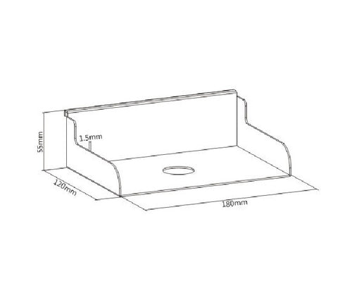 Brateck File Holder, Weight Capacity 3kg-Matte White, 180x120x55mm, Weight Capacity: 3kg (6.6lbs )(LS) - Image 2
