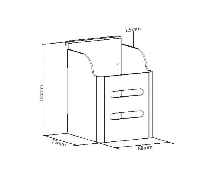 Brateck Pencil Cup,Dimensions 68x70x100mm, Weight Capacity:1kg, Make additional storage for less desktop clutter (LS) - Image 2