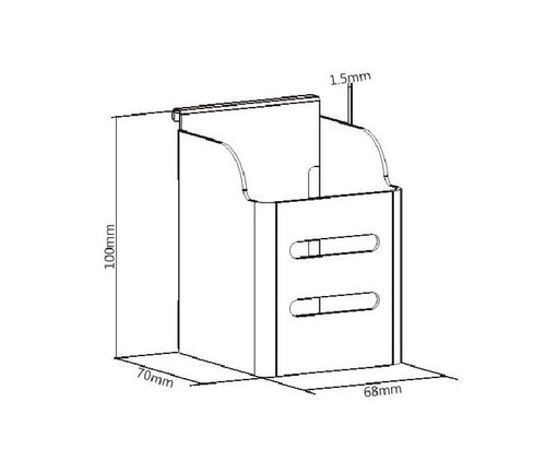 Brateck Pencil Cup,Dimensions 68x70x100mm, Weight Capacity:1kg, Make additional storage for less desktop clutter (LS) - Image 2