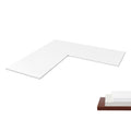 Brateck L-Shape(90°) Particle Board Desk Board White, 1800x750x25mm, Recommended desk frame: MABT-M06-33R-B (LS) - Image 1
