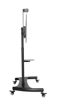 Brateck Large Screen Telescopic Height-Adjustable Steel TV Cart with Crank Handle Fit 60"-100" Up to 100kg- Matte Black （LS） - Image 2