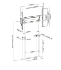 Brateck TTL14-68FR Motorized Wall Mount Stand, Designed for the Heaviest TV Fit Screen Size: 55"-100"up to120kg - Matte Black（LS） - Image 2