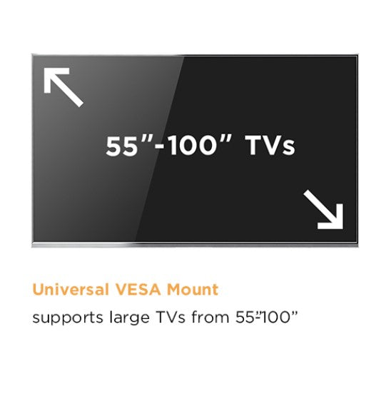 Brateck TTL14-68FR Motorized Wall Mount Stand, Designed for the Heaviest TV Fit Screen Size: 55"-100"up to120kg - Matte Black（LS） - Image 3
