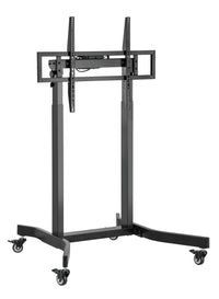 Brateck Standard Motorized TV Cart Fit 55"-100" Up to 120kg- Matte Black , VESA Compatible: 200x200 up to 800x600 （LS） - Image 2
