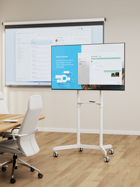 Brateck Rotating Mobile Stand for Interactive Display Fit 37"-70"  Up to 70kg- VESA: 200x200,400x200,300x300,600x200,350x350,400x400,600x400 White（LS) - Image 4