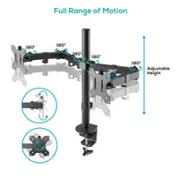 mbeat® activiva ErgoLife Dual Monitor Screen Double Joint Monitor Arm Detachable VESA 360° Rotary Two Mounting Options Net Weight: 4.3kg (LS) - Image 3
