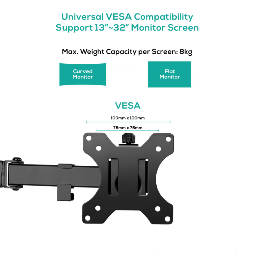 mbeat® activiva Dual-Screen Articulating Monitor Arm with Free-Standing Desktop Base provides perfect solution for ergonomic comfort and workspace(LS) - Image 2