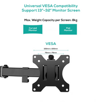 mbeat® Dual-Screen Articulating Monitor Arm with Interchangeable Laptop Holder (LS) - Image 2
