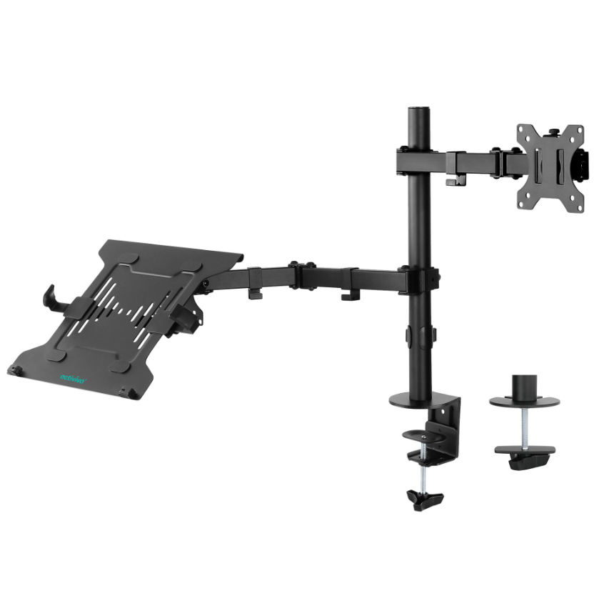 mbeat® Dual-Screen Articulating Monitor Arm with Interchangeable Laptop Holder (LS) - Image 5