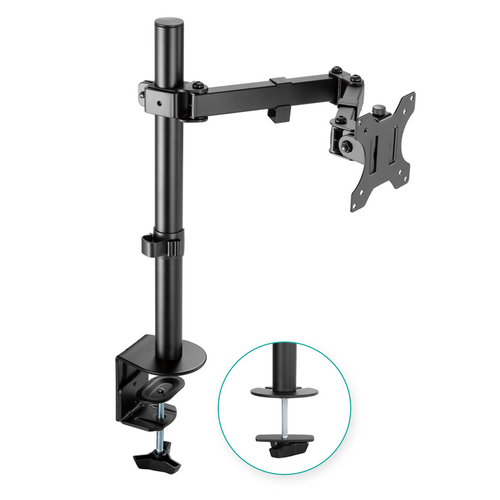 (LS) mbeat® activiva ErgoLife Single Monitor Screen Double Joint Monitor Arm Fit Screen Screen:13""- 32"" Detachable VESA Net Weight3kg - Image 1