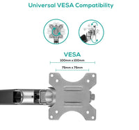 mbeat® activiva Heavy Duty Dual Monitor Screen Gas Spring Monitor Arm Support:For monitors 17”-35’’, each up to15kg.  Integrated 180° Rotation (LS) - Image 3