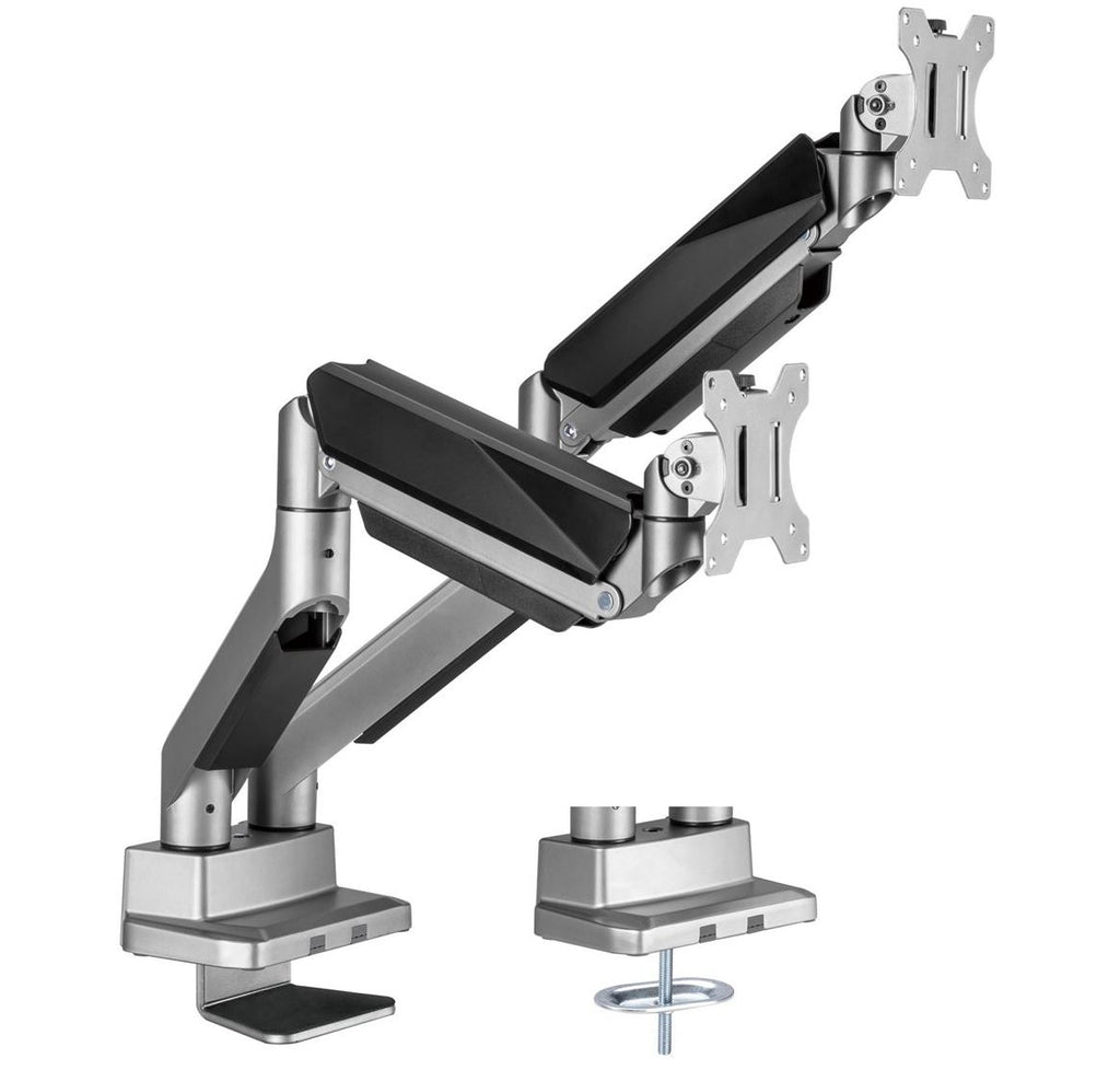 mbeat® activiva Heavy Duty Dual Monitor Screen Gas Spring Monitor Arm Support:For monitors 17”-35’’, each up to15kg.  Integrated 180° Rotation (LS) - Image 5