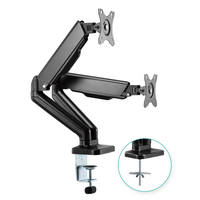 mbeat® activiva ErgoLife Dual Monitor Screen Steel Gas Spring Monitor Arm Built-in Spring Tension Cable Management Net Weight	4kg (LS) - Image 1