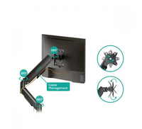 mbeat® activiva Ergolife Dual-Screen Gas Spring Monitor Arm allows you to smoothly adjust the height,angle, and tilt of both screens with minimal (LS) - Image 2