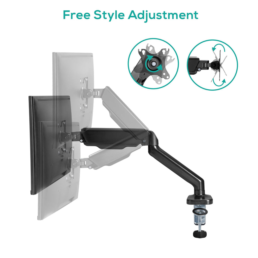 (LS) mbeat® activiva ErgoLife Single Monitor Screen Steel Gas Spring Monitor Arm Fit Screen Screen:17” - 32" Two Mounting Options Net Weight11.5kg" - Image 3