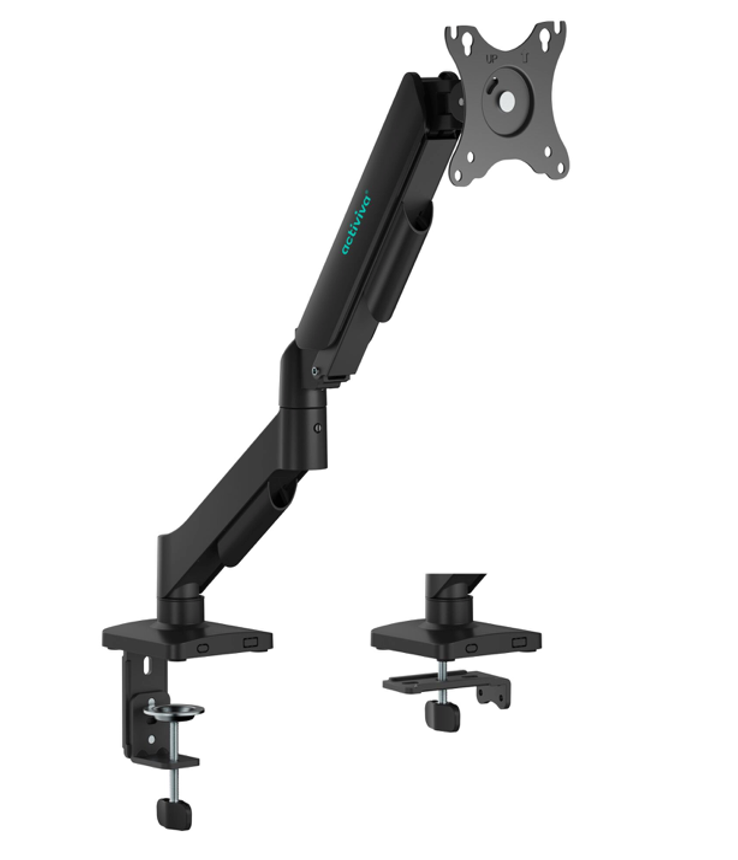 mbeat® Activiva Ergolife Single-Screen Gas Spring Monitor Arm allows you to smoothly adjust the height angle and tilt of your screen with minimal - Image 2