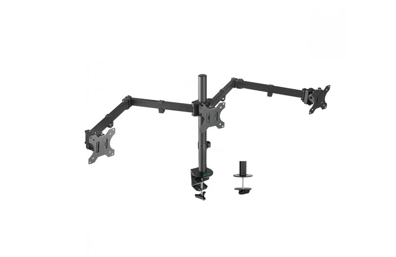 mbeat® activiva Triple-Screen Articulating Monitor Arm Ideal for a seamless triple monitor setup (13”-27”), it offers flexible positioning - Image 1