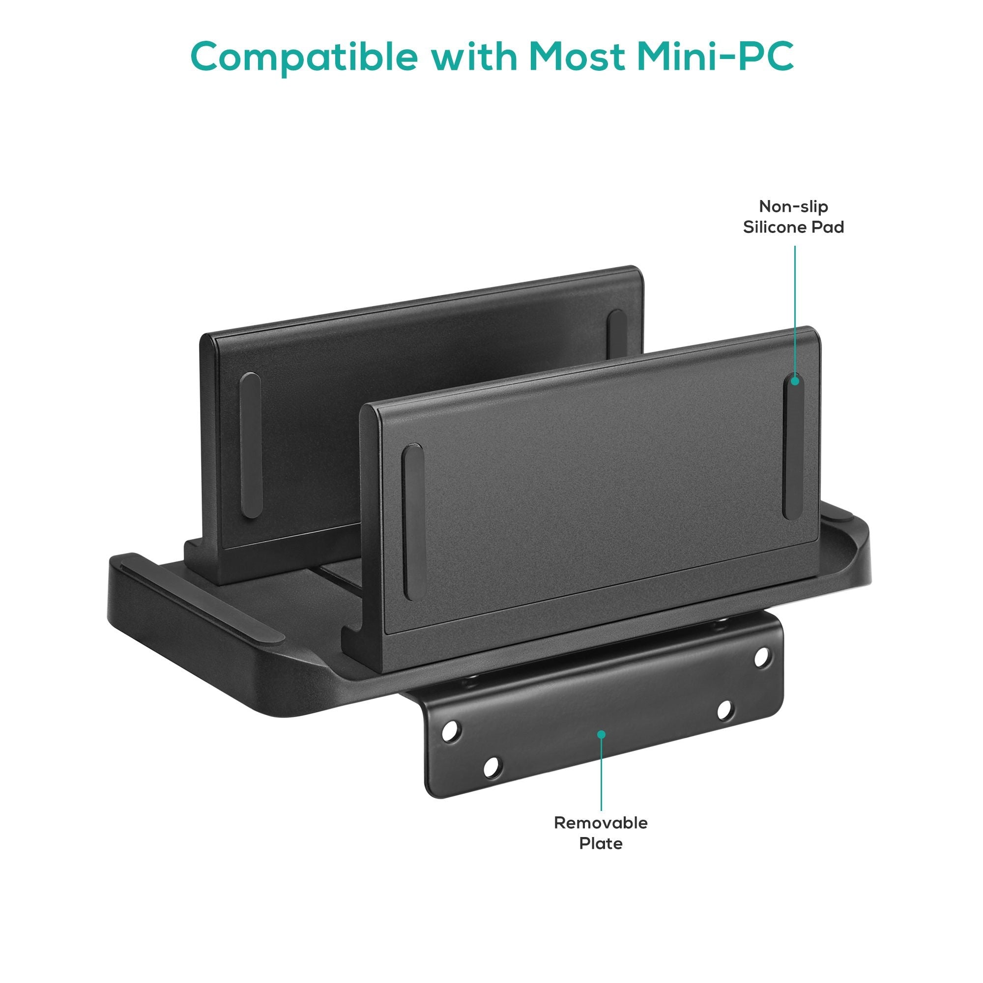 mbeat® activiva Multifunctional Thin Client / NUC / Mini-PC Mount Stand  support devices up to 3KG  Versatile Installation Adjustable Width (LS) - Image 3