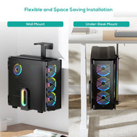 mbeat® activiva RGB Ultra-Wide Adjustable Wall & Under-Desk Gaming PC Mount Heavy-Duty Weight Capacity 20kg (LS) - Image 2