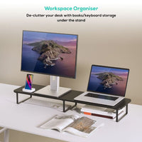 mbeat® activiva Black Dual Monitor Riser Dimensions:1000mm × 260mm × 122mm Fit Screen Size:13"~32" Package Weight:3.5kg - Image 4