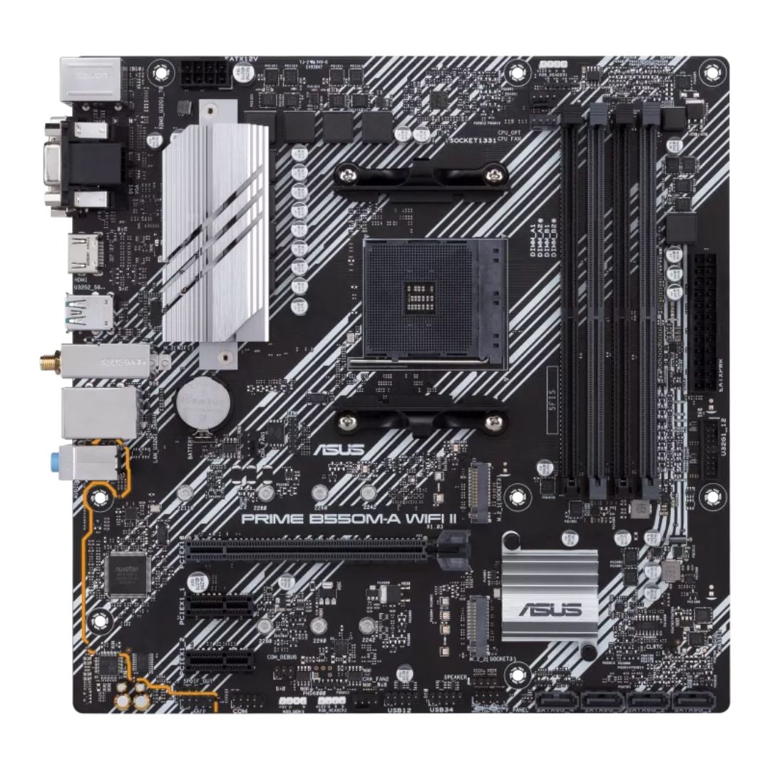 ASUS AMD B550M PRIME B550M-A WIFI II (Ryzen AM4) Micro-ATX Motherboard, DDR4 128GB, PCIe 4.0, 2x M.2, Wi-Fi 6, 1Gb LAN, USB 3.2 Gen 2 - Image 5