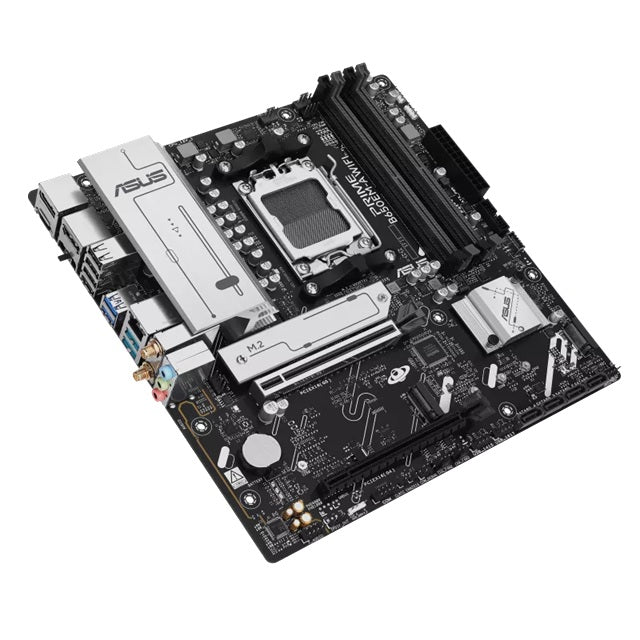 ASUS AMD PRIME B650EM-A WIFI (AM5) mATX Motherboard, DDR5 256GB, 1x PCIe 5.0 x16, 3x M.2 slots, 4x SATA, Wi-Fi 6, 2.5Gb LAN, 1x HDMI, 2x DP - Image 3