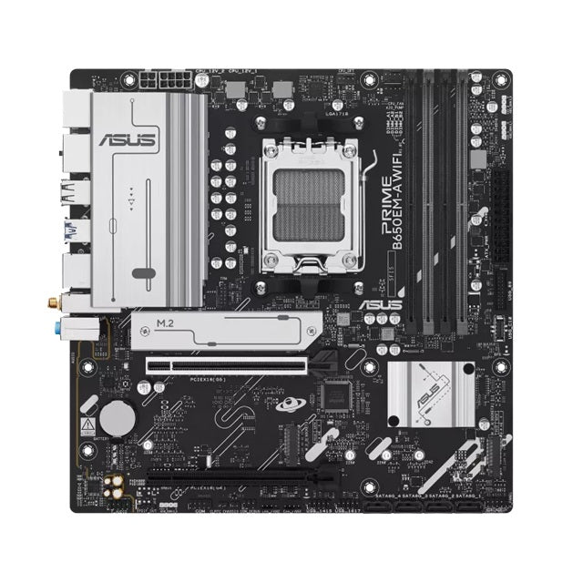 ASUS AMD PRIME B650EM-A WIFI (AM5) mATX Motherboard, DDR5 256GB, 1x PCIe 5.0 x16, 3x M.2 slots, 4x SATA, Wi-Fi 6, 2.5Gb LAN, 1x HDMI, 2x DP - Image 5