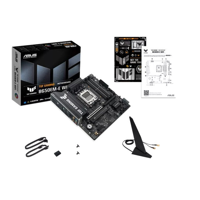 ASUS AMD TUF GAMING B650EM-E WIFI (AM5) Micro-ATX Motherboard, DDR5 256GB, 1x PCIe 5.0 x16, 3x M.2 slots, 4x SATA, Wi-Fi 6, 2.5Gb LAN, 1x HDMI - Image 4