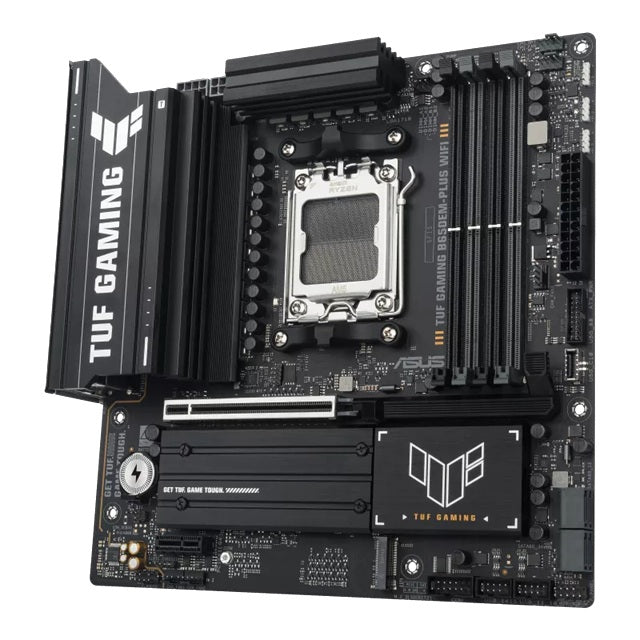 ASUS AMD TUF GAMING B650EM-PLUS WIFI (AM5) Micro-ATX Motherboard, DDR5 256GB, 1x PCIe 5.0 x16, 3x M.2, 4x SATA, Wi-Fi 6E, 2.5Gb LAN, 1x HDMI, 1x DP - Image 2
