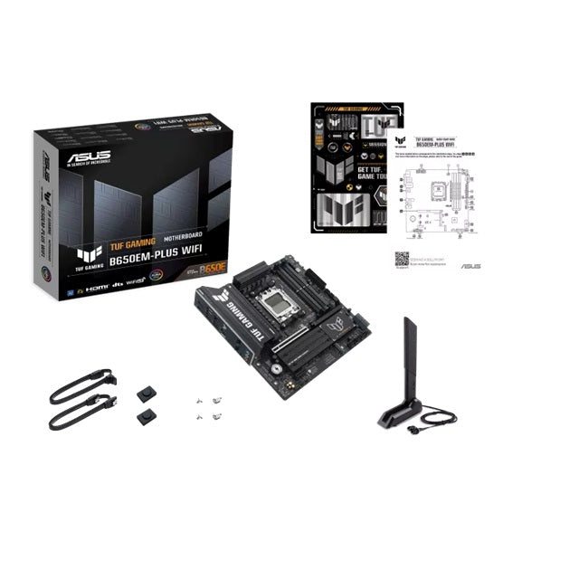 ASUS AMD TUF GAMING B650EM-PLUS WIFI (AM5) Micro-ATX Motherboard, DDR5 256GB, 1x PCIe 5.0 x16, 3x M.2, 4x SATA, Wi-Fi 6E, 2.5Gb LAN, 1x HDMI, 1x DP - Image 4