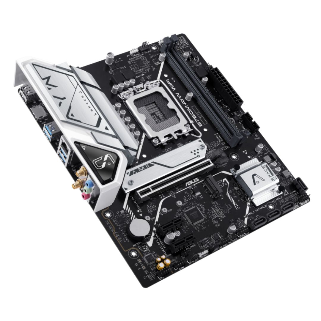 ASUS B760M-AYW WIFI Intel LGA1700 mATX Motherboard, DDR5 96GB 8000(OC), PCIe 4.0, 2xM.2, 2.5GbE, WiFi 6, HDMI 4K60 - Image 3
