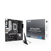 ASUS B760M MAX GAMING WIFI Intel LGA1700 mATX Motherboard Up to 192GB DDR5 (4x Slots), 1 x PCIe 5.0, 3 x M.2, 4 x SATA, WiFi 6, HDMI, DP - Image 1