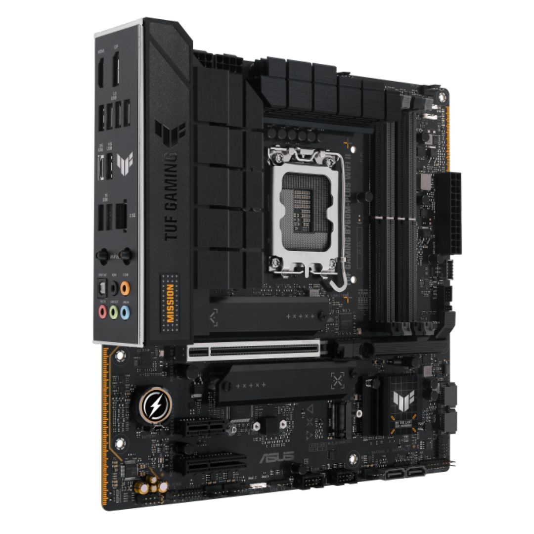 ASUS B760M TUF GAMING B760M-PLUS WIFI II Intel LGA1700 mATX Motherboard 192GB, DDR5, 1 x PCIe 5.0 x16 slot, 3 x M.2 slots,4 x SATA,1xHDMI, 1xDP - Image 2