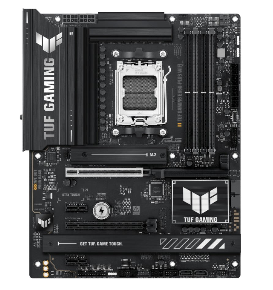 ASUS AMD TUF GAMING B850-PLUS WIFI (AM5) ATX Motherboard, DDR5 192GB, 1x PCIe 5.0 x16 slot, 3 xM.2 slots, 4x SATA, Wi-Fi 7,   Realtek 2.5Gb - Image 1