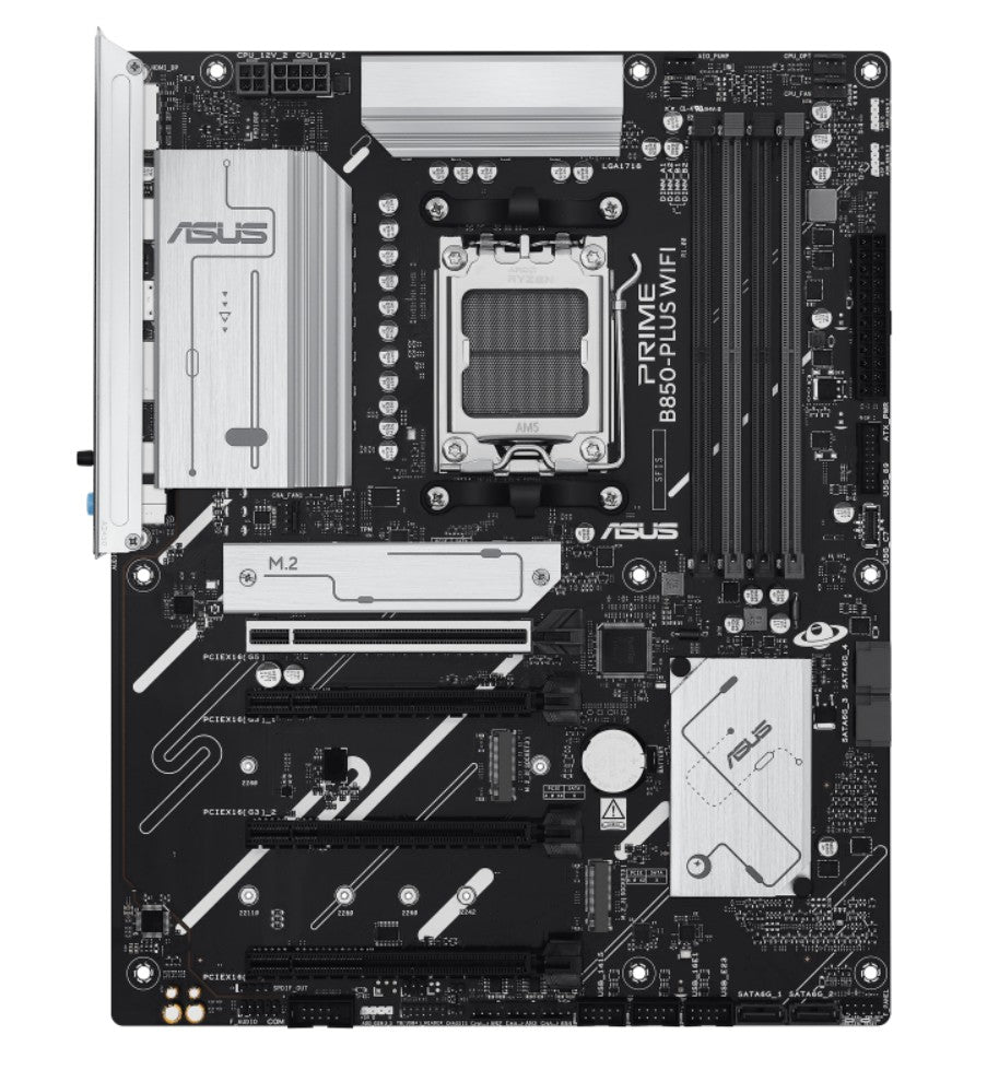 ASUS AMD B850 PRIME B850-PLUS WIFI-CSM (AM5) ATX Motherboard, DDR5, Max 256GB, 1 x PCIe 5.0 x16 slot, 4 x SATA - Image 1