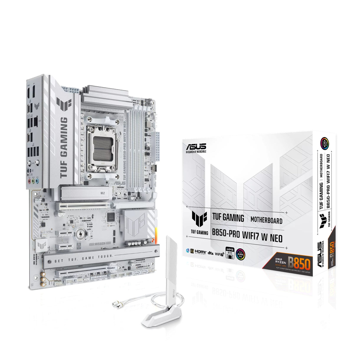 ASUS AMD TUF GAMING B850-PRO WIFI7 W NEO, AM5, 4DIMM, 256GB DDR5, 8400+MT/s, PCIe5.0 x16, x3 M.2, WiFi7, 2.5GbE, USB 20Gbps, HDMI2.1, DP1.4 - Image 5