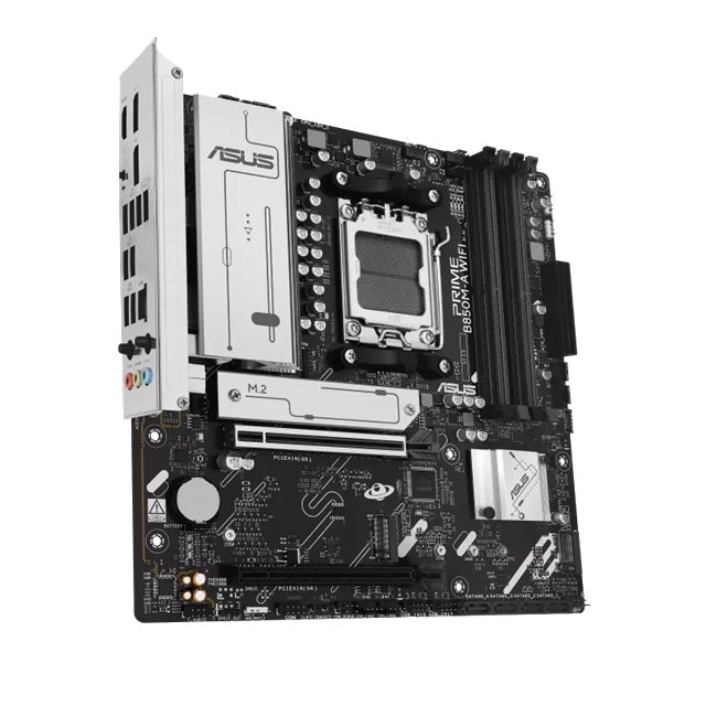 ASUS AMD PRIME B850M-A WIFI-CSM (AM5) mATX Motherboard, DDR5 256GB, 1x PCIe 5.0 x16, 3x M.2 slots, 4x SATA, Wi-Fi 6E, 2.5Gb LAN, 1x HDMI, 2x DP - Image 2