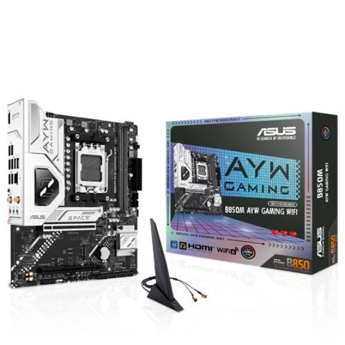 ASUS AMD B850M AYW GAMING WIFI, AM5, 2DIMM, 128GB DDR5, 8200+MT/s, PCIe5.0  x16, x2 M.2, WiFi6, 2.5GbE, USB 10Gbps, HDMI2.1 - Image 5