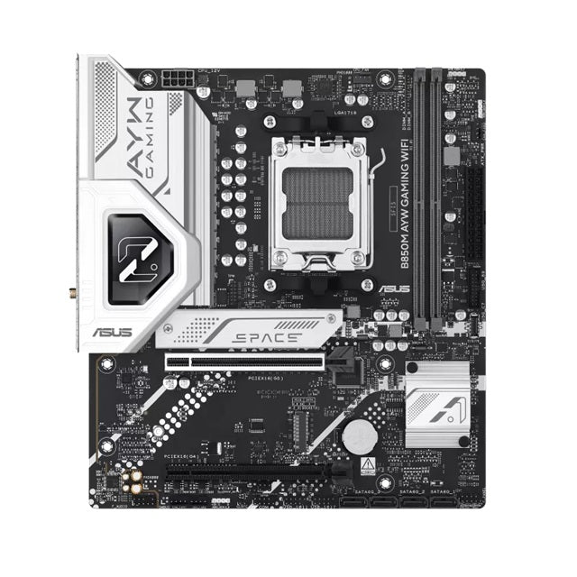 ASUS AMD B850M AYW GAMING WIFI (AM5) Micro-ATX Motherboard, 2DIMM, 128GB DDR5, 8200+MT/s, PCIe5.0  x16, x2 M.2, WiFi6, 2.5GbE, USB 10Gbps, HDMI2.1 - Image 5