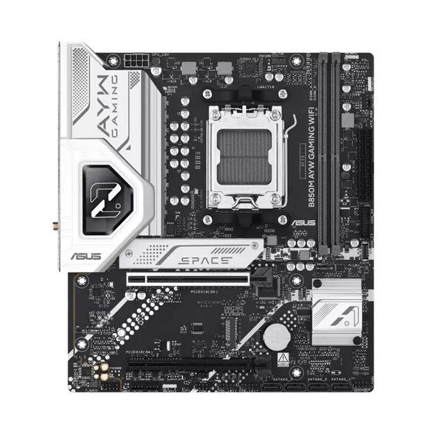 ASUS AMD B850M AYW GAMING WIFI, AM5, 2DIMM, 128GB DDR5, 8200+MT/s, PCIe5.0  x16, x2 M.2, WiFi6, 2.5GbE, USB 10Gbps, HDMI2.1 - Image 2