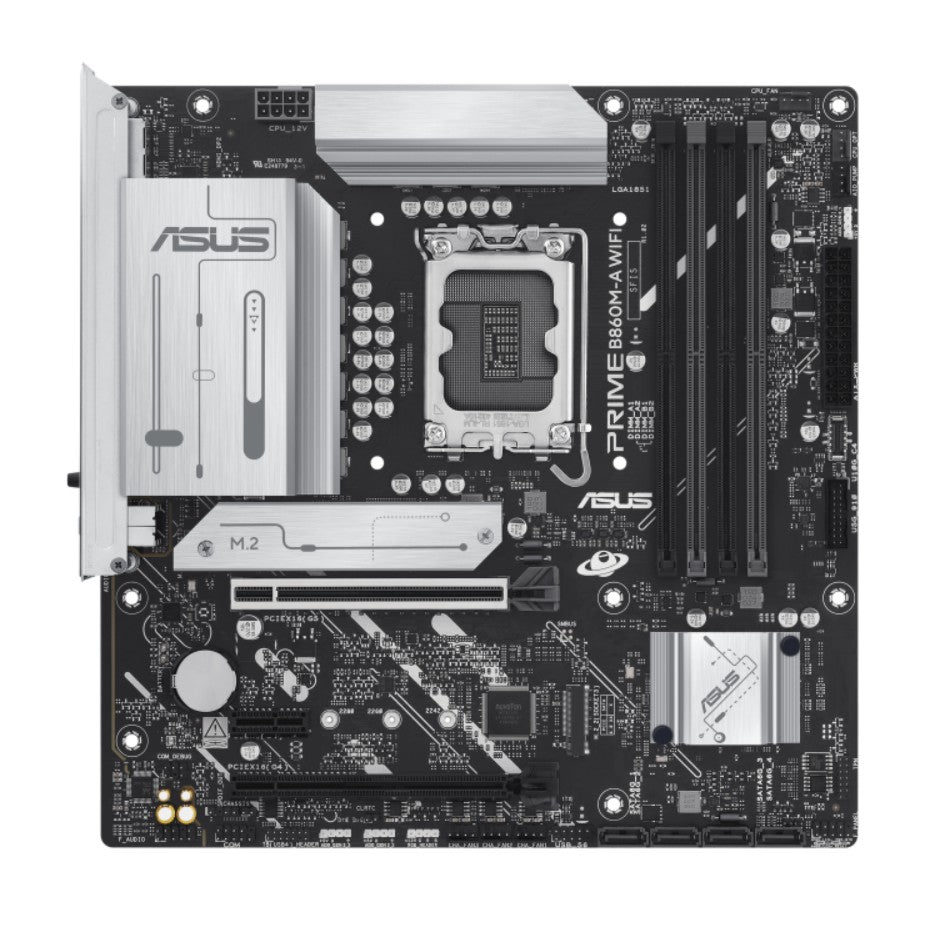 ASUS PRIME B860M-A WIFI-CSM Micro-ATX Motherboard 256GB, DDR5, 1 x PCIe 5.0,  2 x M.2 slots,  4 x SATA, WiFi 6E, 1 x HDMI, 2 x DP - Image 5