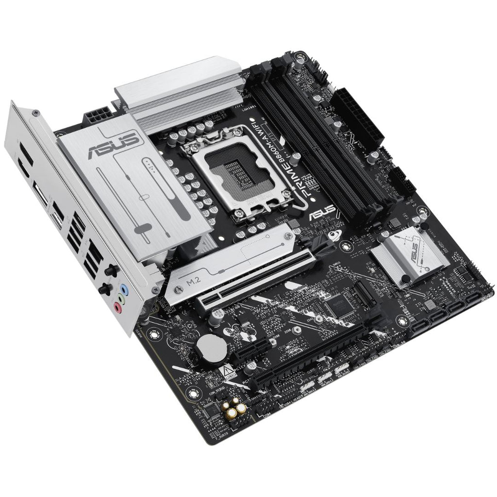 ASUS PRIME B860M-A WIFI-CSM Micro-ATX Motherboard 256GB, DDR5, 1 x PCIe 5.0,  2 x M.2 slots,  4 x SATA, WiFi 6E, 1 x HDMI, 2 x DP - Image 3